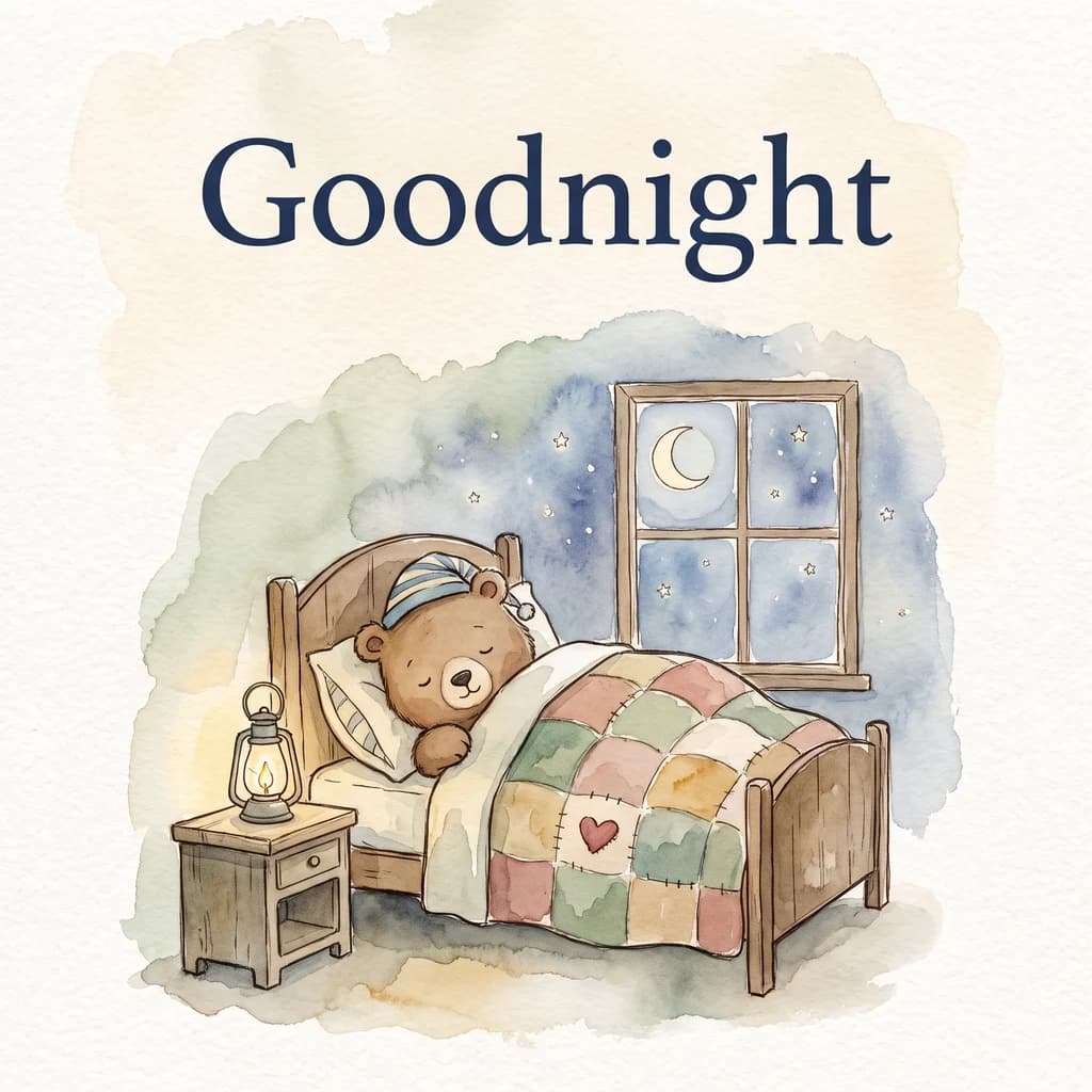 Bedtime story book illustration
