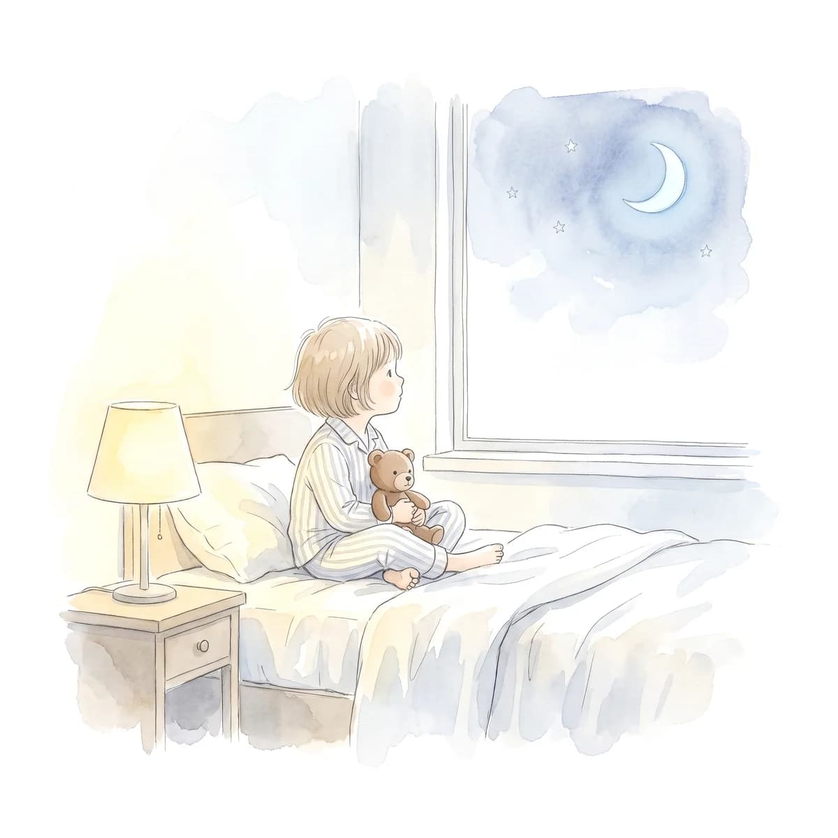 High-Key Pastel Wash — a watercolor children's book illustration style