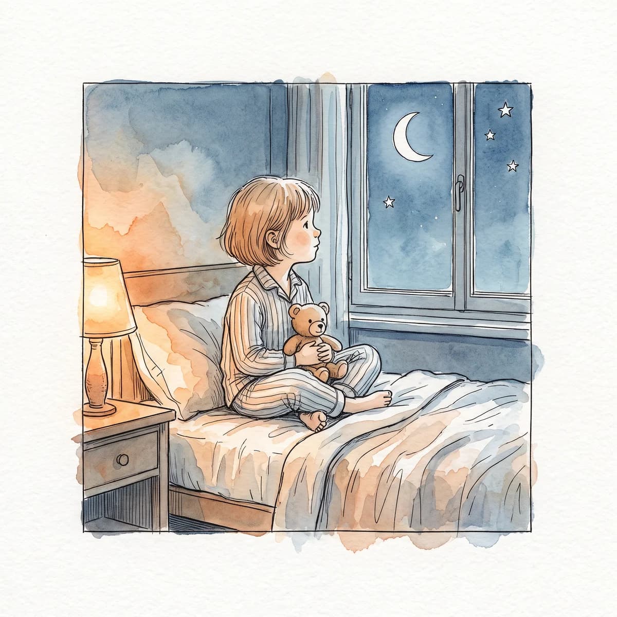 Line & Wash Watercolor — a watercolor children's book illustration style