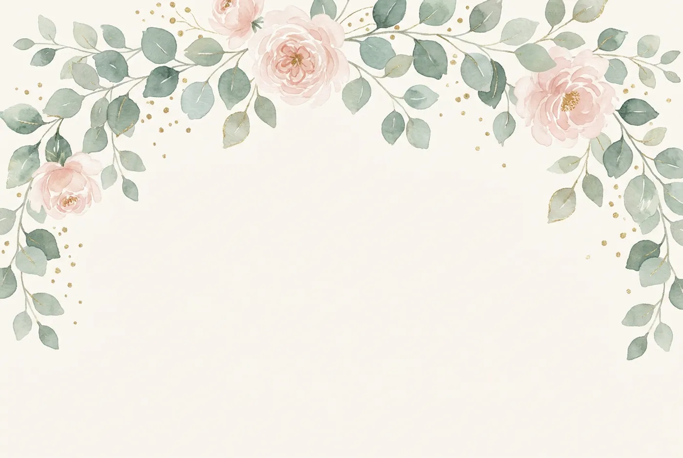 Personalized thank-you postcard with botanical wreath illustration