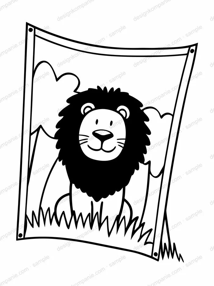 Lion coloring page