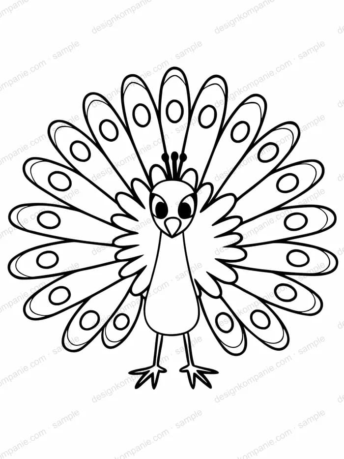 Peacock coloring page