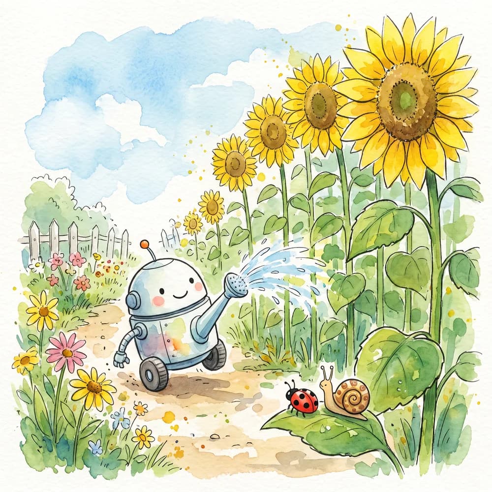 Bright watercolour sample illustration