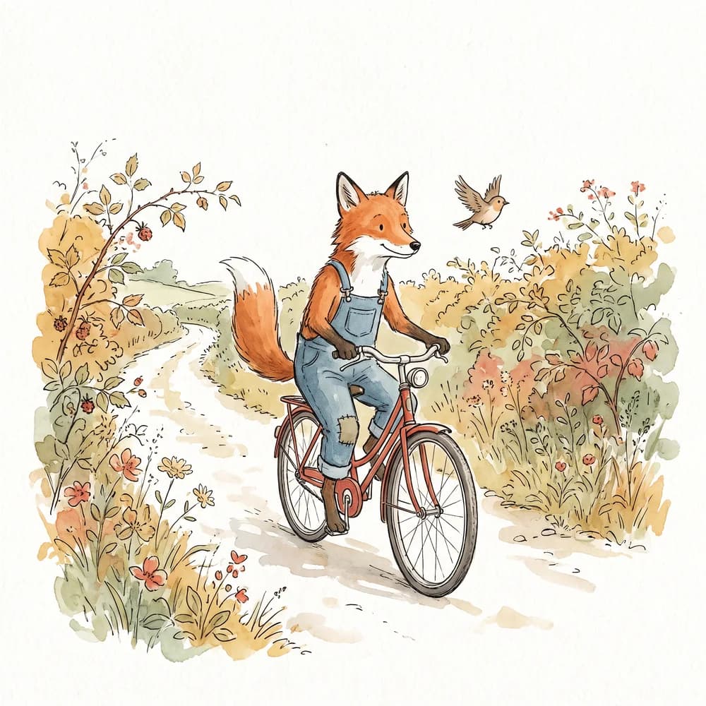 Ink and wash sample illustration