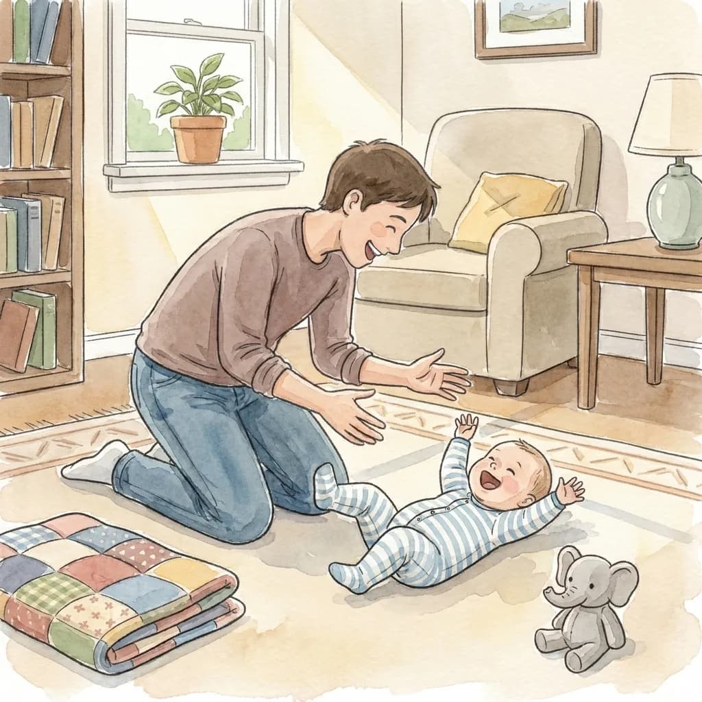 The same nursery scene illustrated in the Classic Watercolor style