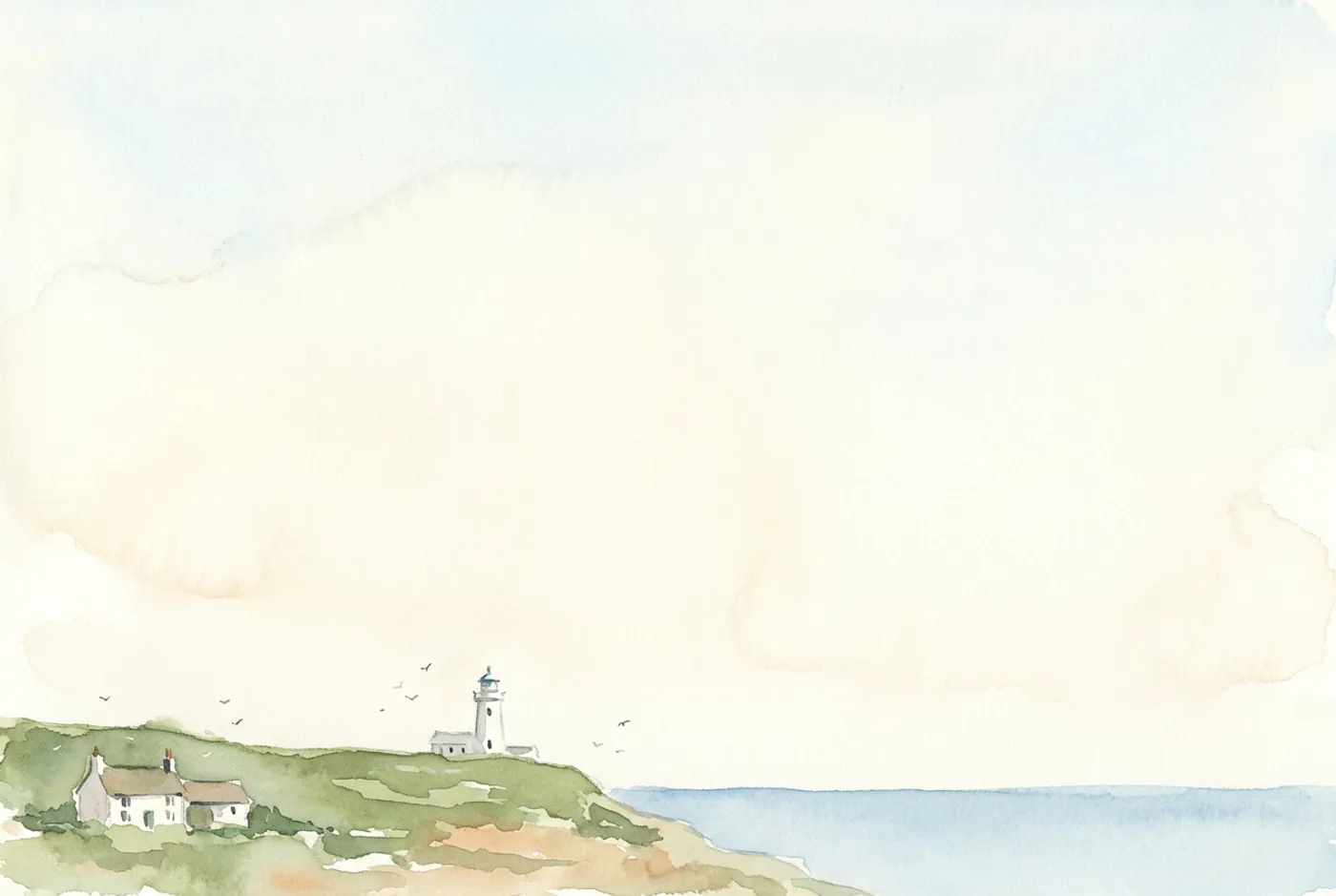Custom postcard with coastal watercolor artwork, made in the online postcard maker