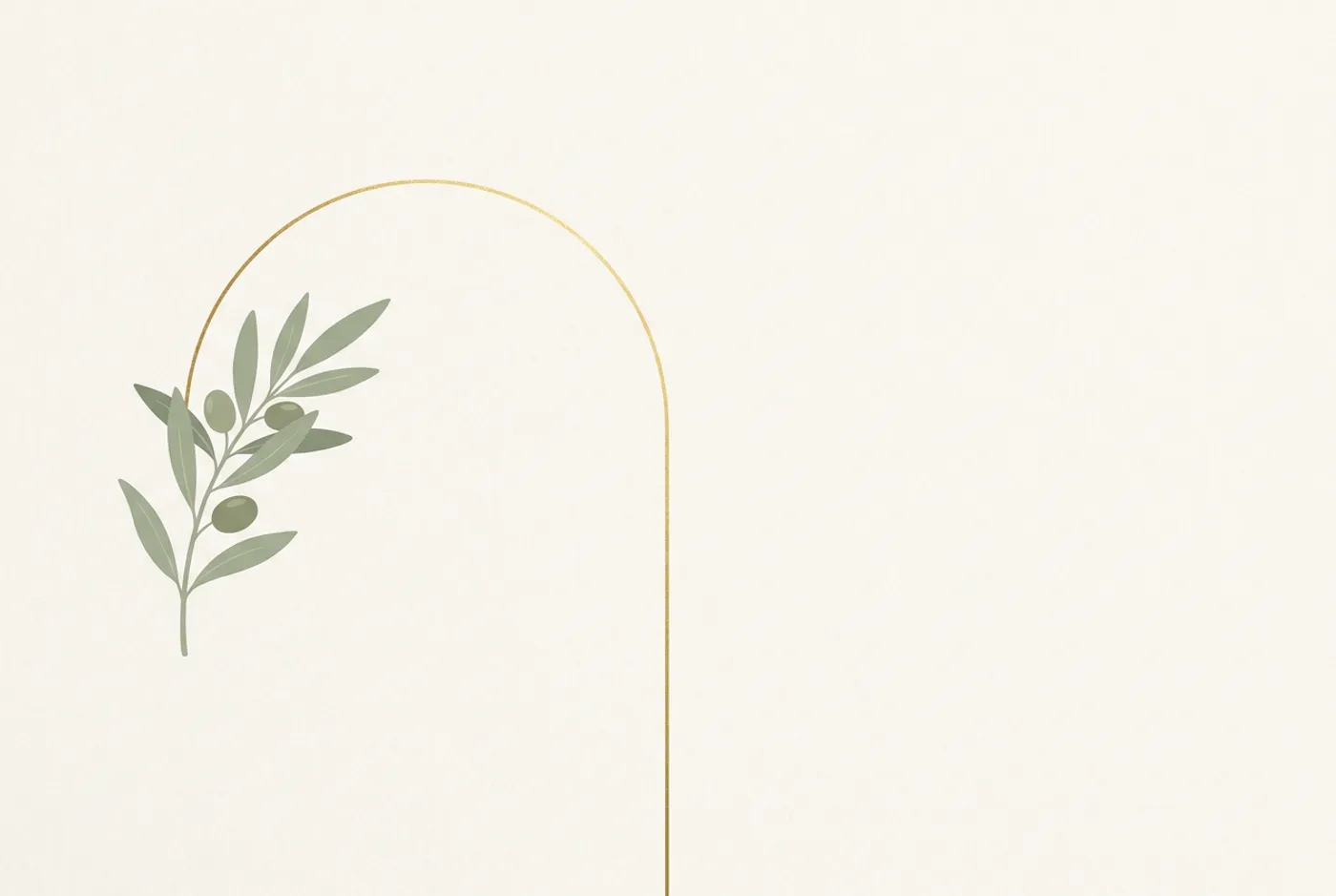 Minimal thank-you postcard template with gold accents on a clean white front