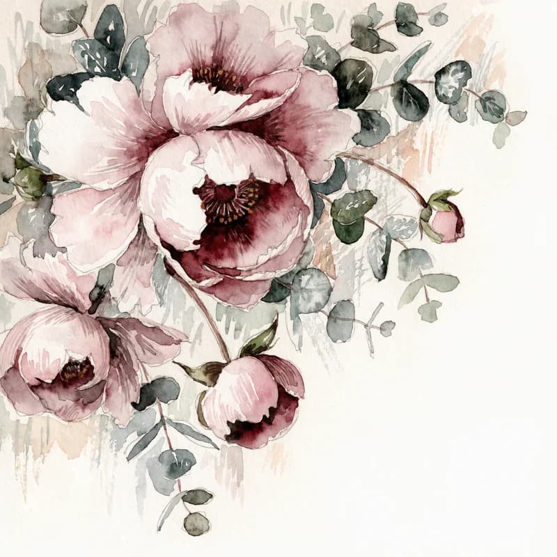 Watercolor + type