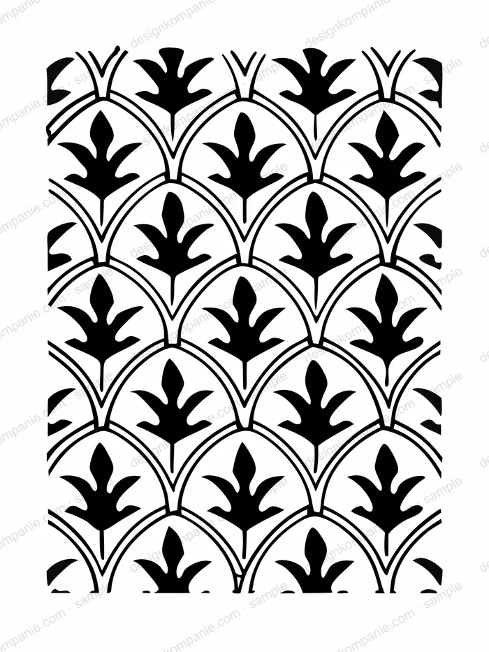 Interlocking leaf pattern coloring page