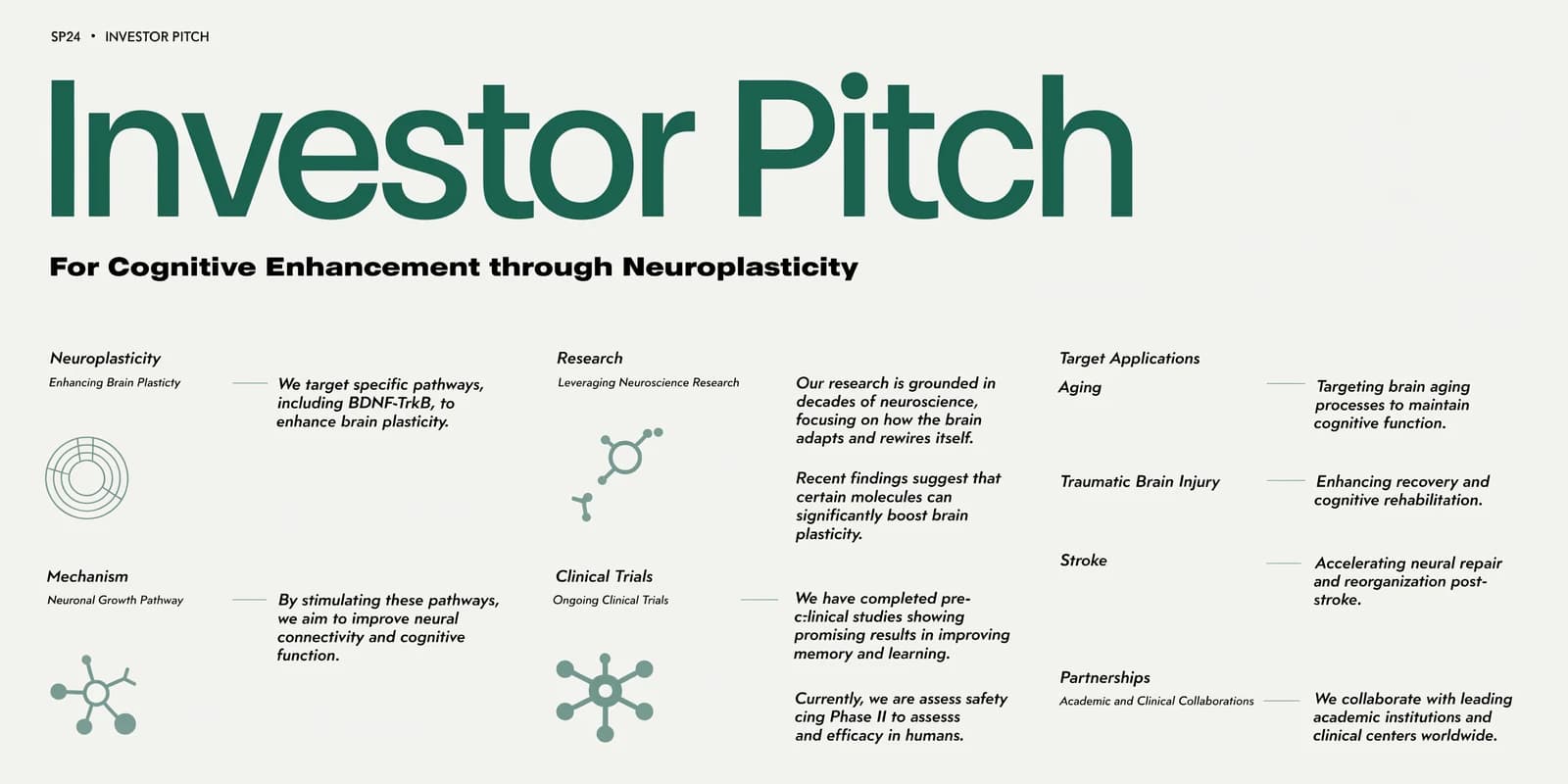Life-sciences investor presentation sample slide