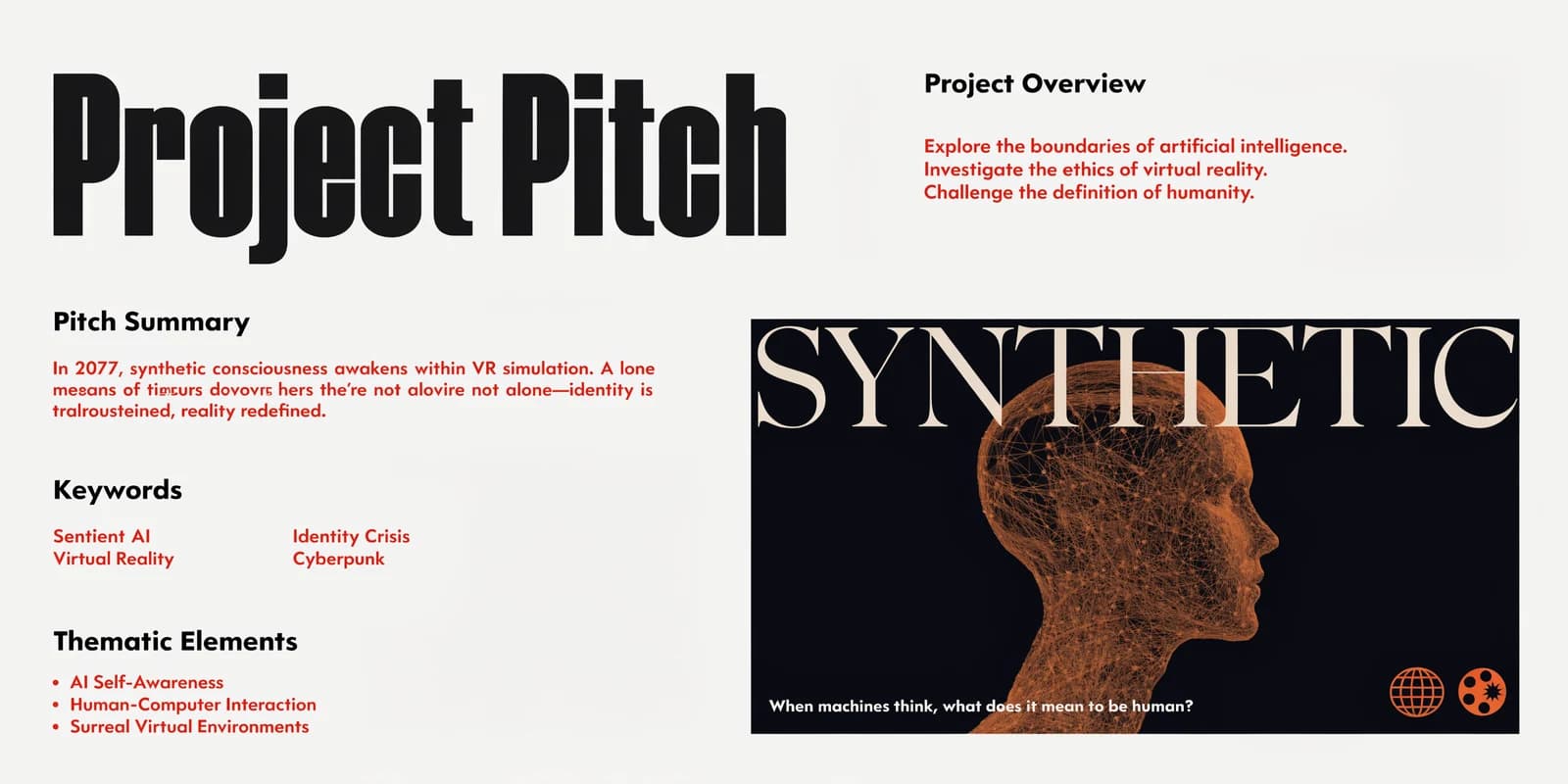 Film pitch deck sample slide
