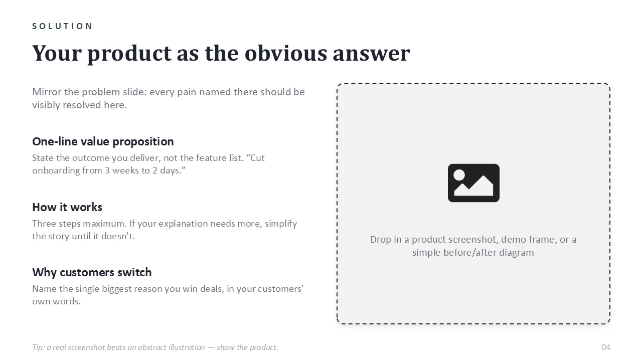 Sequoia pitch deck template — sample slide 3