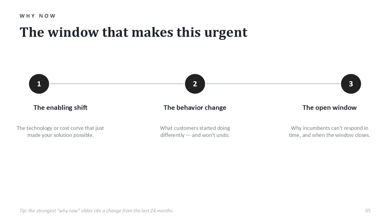 Sequoia pitch deck template — sample slide 4