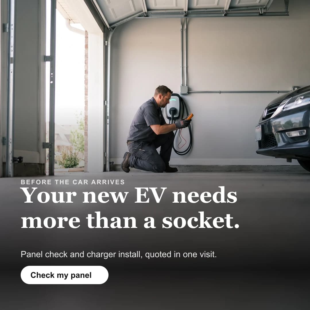 Sample Meta ad built for electricians - generated sample, not a client campaign
