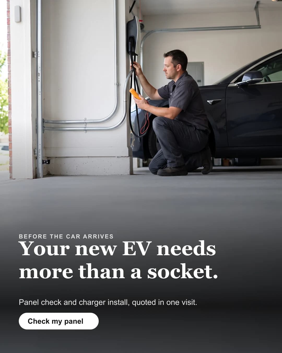 Sample Meta ad for electricians — generated sample, not a client campaign