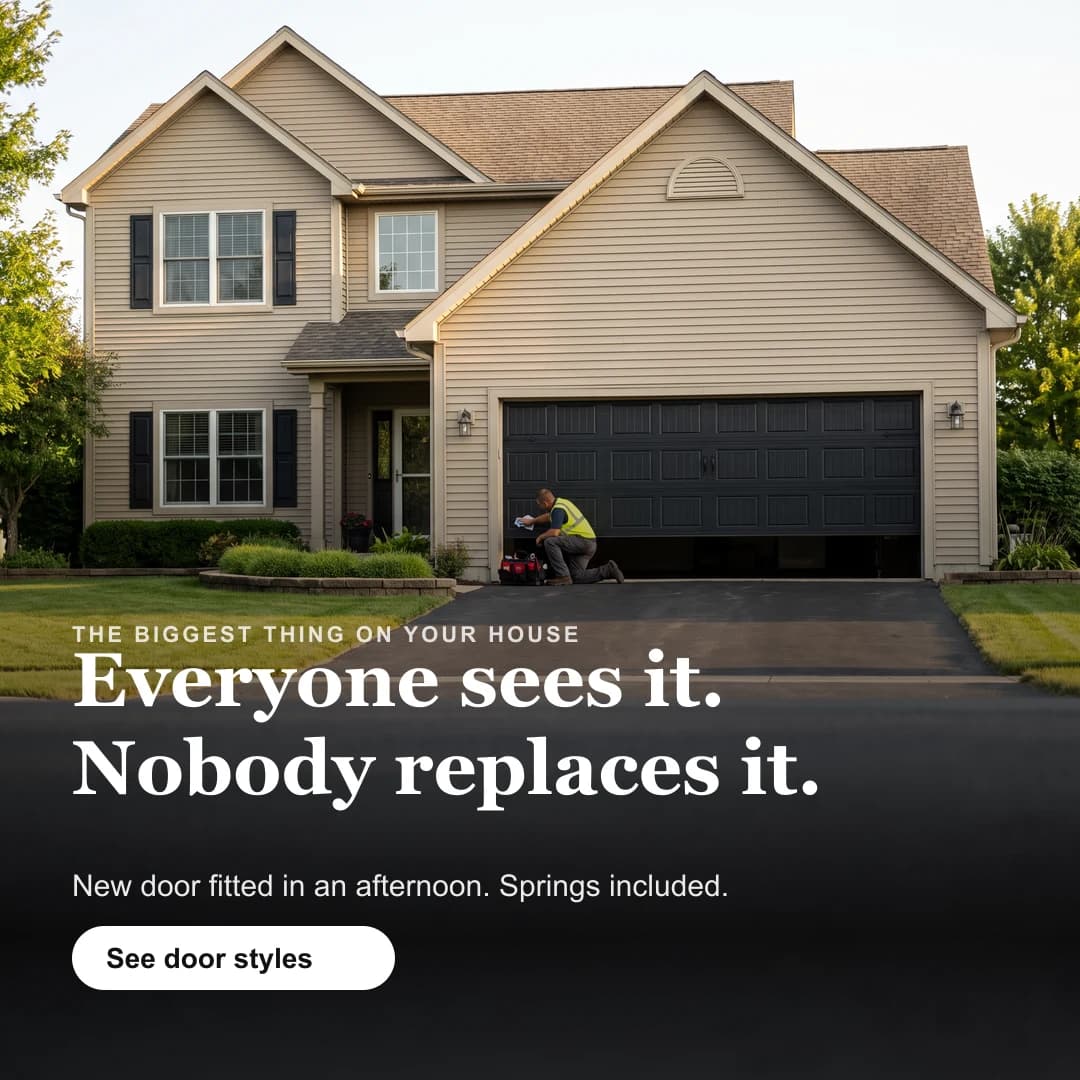 Sample Meta ad built for garage door companies - generated sample, not a client campaign