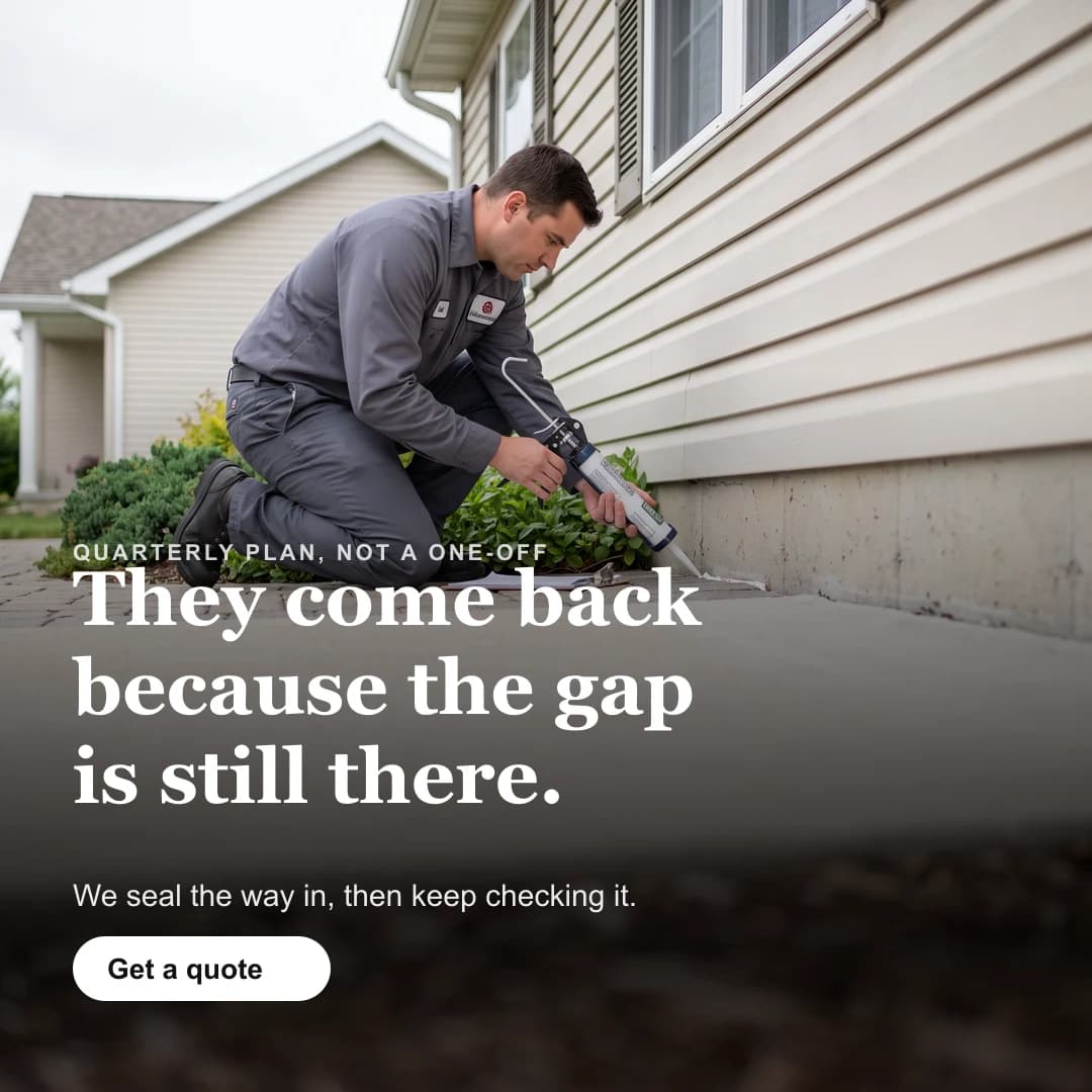 Sample Meta ad built for pest control companies - generated sample, not a client campaign