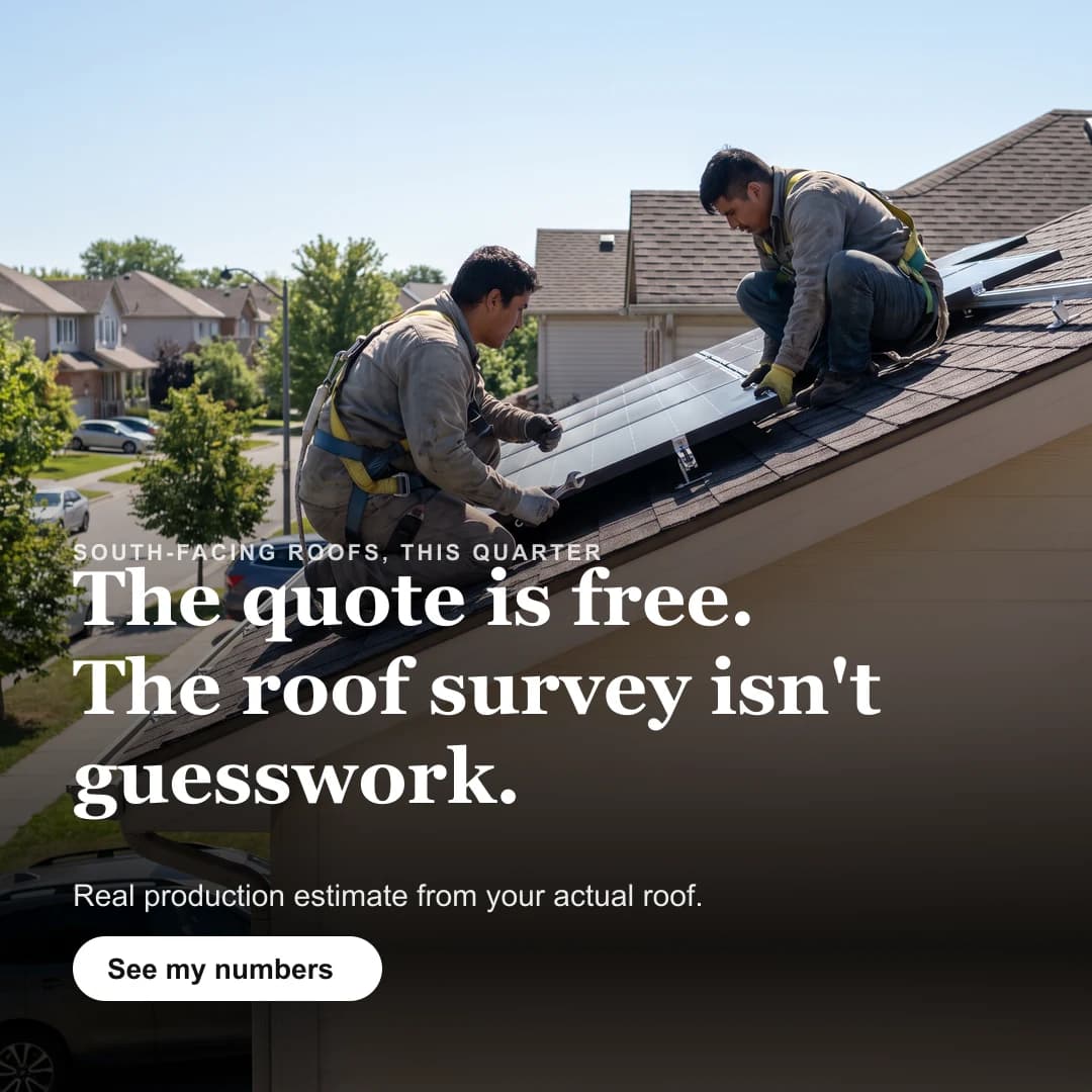 Sample Meta ad built for solar installers - generated sample, not a client campaign